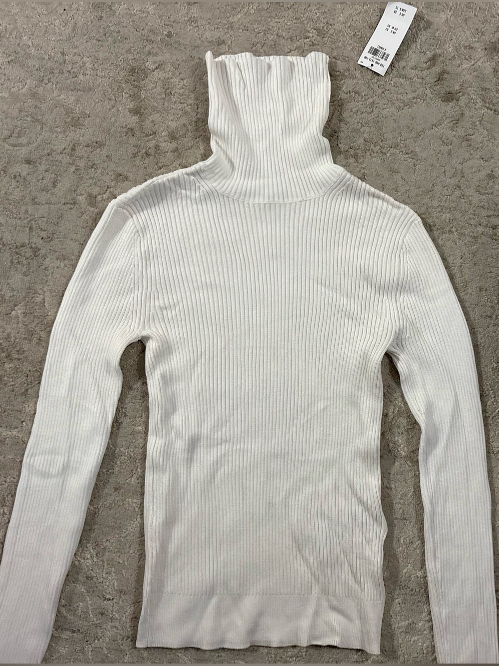 NWT❗️Abercrombie & Fitch White Ribbed Turtleneck Long Sleeve Top